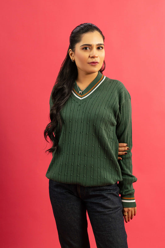 Heritage Striped Knit Sweater for Women