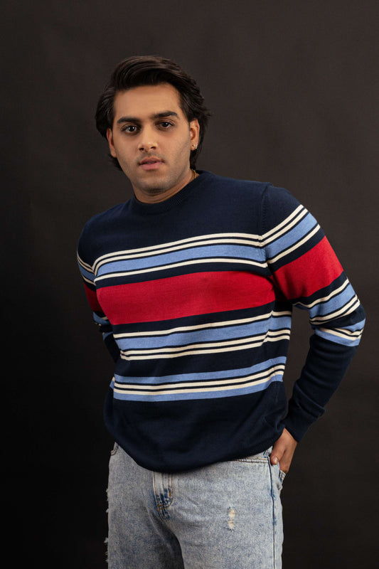 Bold Stripe Knit Sweater