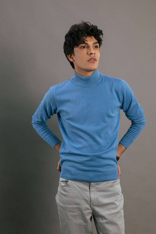 Azure Comfort Turtleneck Sweater