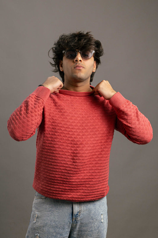 Crimson Knit Sweater